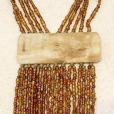 Kenyan Statement Necklace Bronze Tassel