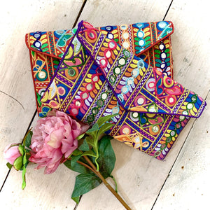 Bohemian Mirrored & Embroidered Envelope Bag