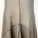 Bohemia Intricate Knit & Linen Slate Grey Tunic