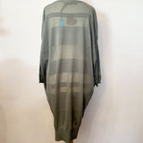 Bohemia Fine Knit Striped Grey/Green Longline Jumper