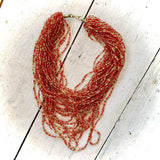 Kenyan Necklace Multi Strand Red
